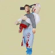 disfraz enfermero terror - halloween - botarga inflable